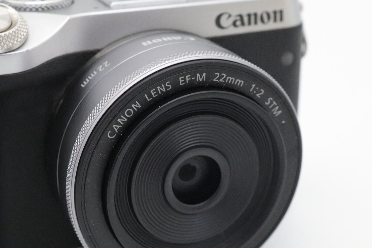 Canon EOS M6 Silver + EF-M 22mm F2 STM Lens English Menu