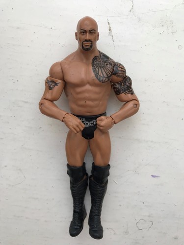 RARE WWE THE ROCK MATTEL SIGNATURE SERIES 2012 WRESTLING FIGURE WWF
