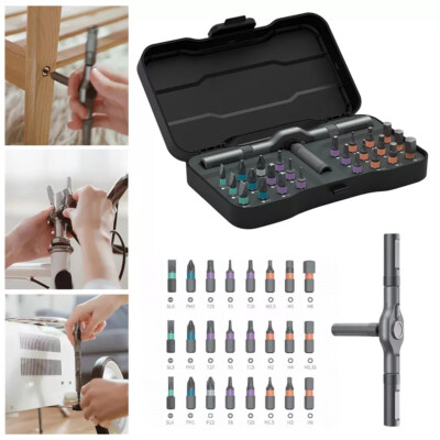 25pcs 24 in 1 Multifunction Screwdriver Head Set Household Repair Ratchet Wrench
