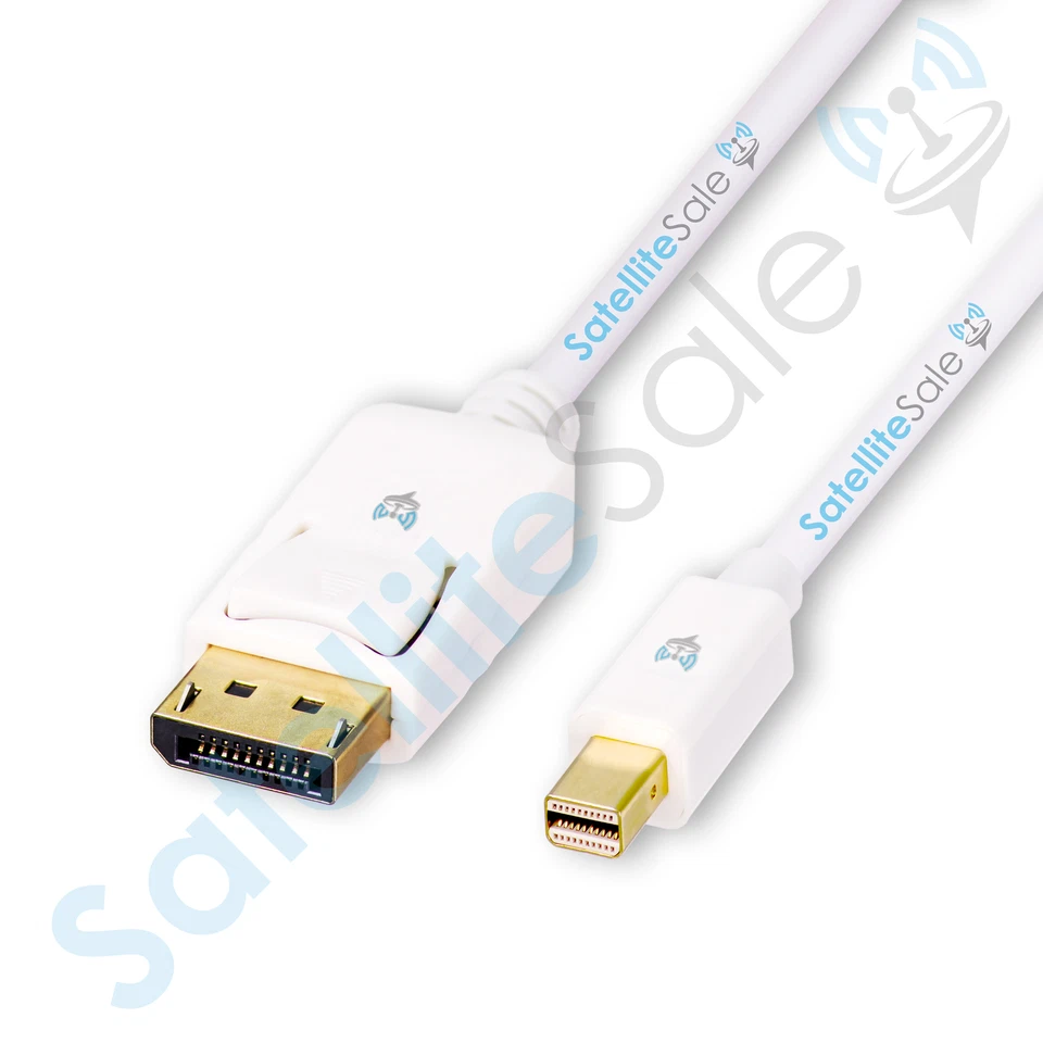 Cable DP SatelliteSale Mini DisplayPort a Display Port 4K/30Hz 8,64 Gbps Blanco Foto 2 de 4