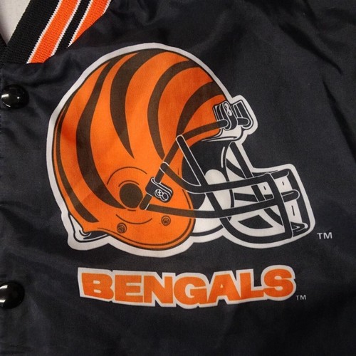 Vintage 90s Cincinnati Bengals NFL Chalk Line Fanimation Jacket Size L - Bild 9 von 15