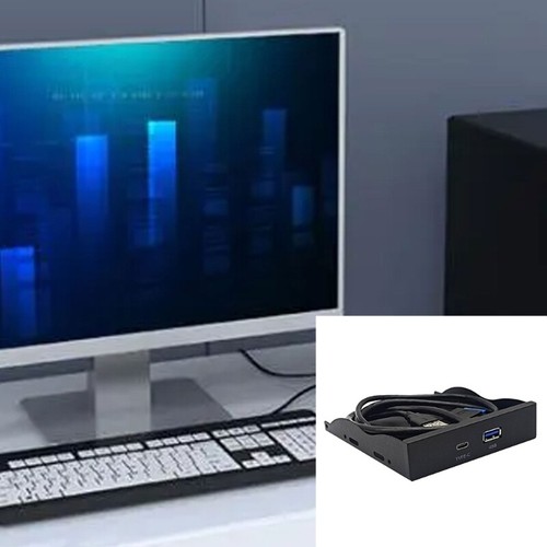 USB3.0+TypeC Floppy Drive Panel Save Space Keep Computer Neat for Desktop Case - Afbeelding 5 van 8