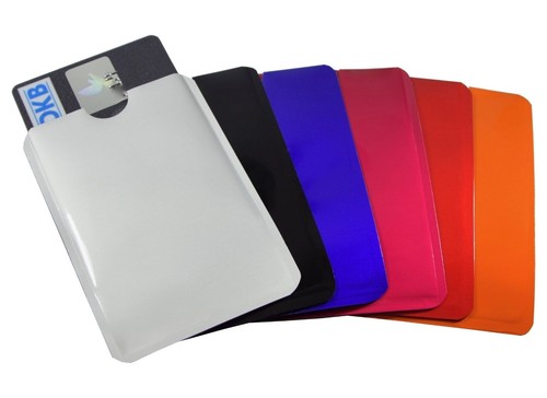 RFID Schutzhülle Blau Soft EC Kredit Scheck Kartenhülle Ausweisetui NFC Blocker - Bild 3 von 3