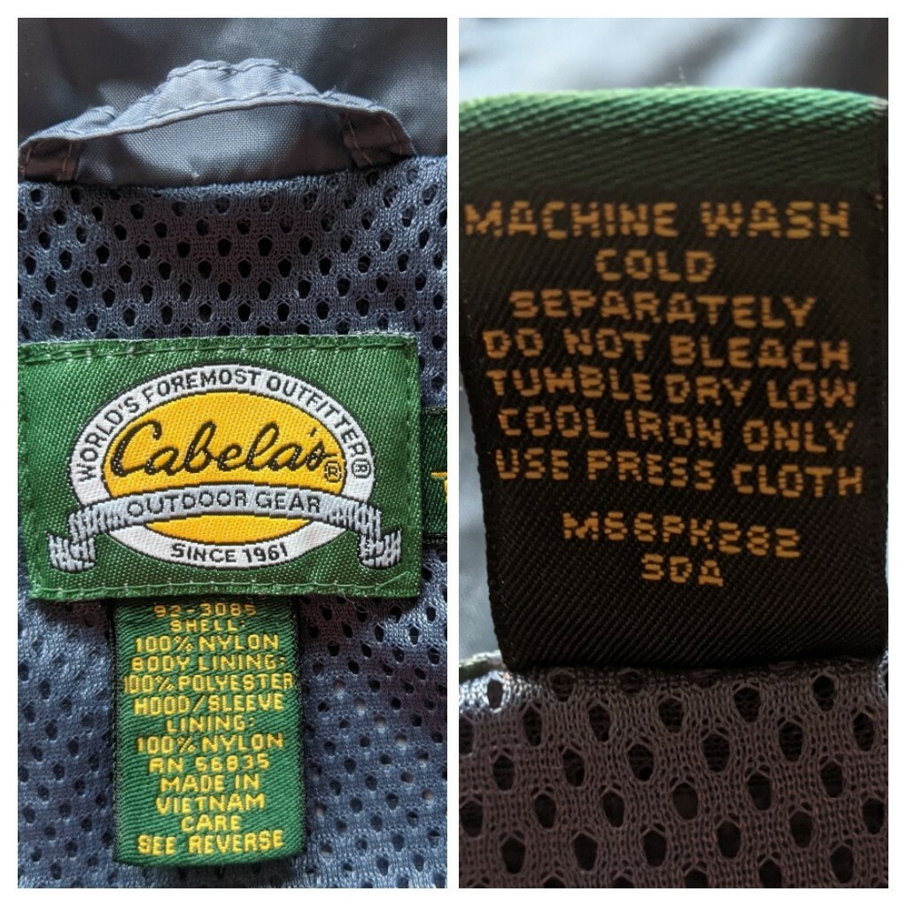 Cabela's Packable mesh lined Gray windbreaker hoo… - image 11