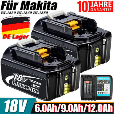 2X 18V 6AH 5Ah 12Ah Akku Für Makita BL1850 BL1830 BL1860B Led Anzeige 2X 18V 6AH 5Ah 12Ah Akku Für Makita BL1850 BL1830 BL1860B Led Anzeige