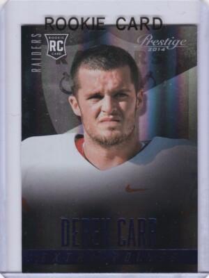 DEREK CARR ROOKIE CARD 2014 Prestige XTRA POINTS FOIL VARIATION Raider Saints RC