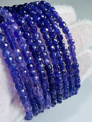 Amethyst Stretch Bracelet Faceted 5mm Top Quality Natural Stone Healing Stone Chakra