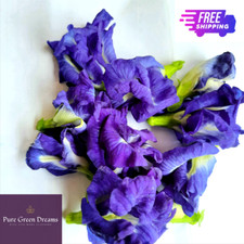 Pure Natural Sun Dried Butterfly Pea tea Blue Flowers CLITORIA TERNATEN Organic+