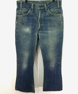 Vtg 70s LEVIS 646-0217 Orange Tab Flare Leg Boot Cut USA Made W 32