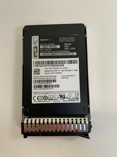 01GV767 / 01GV766, PM1635a 800GB Enterprise Mainstream 12G SAS G3HS 2.5" SSD - Afbeelding 2 van 2