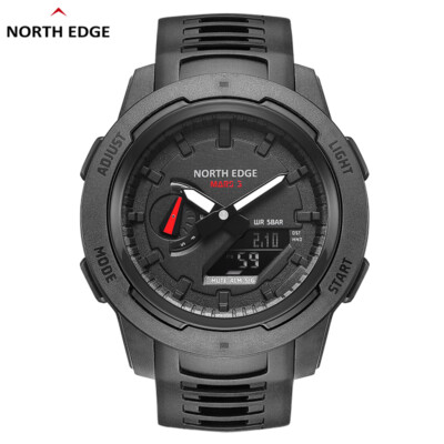 Smart watch men's carbon fiber outdoor waterproof alarm clock dual time timer