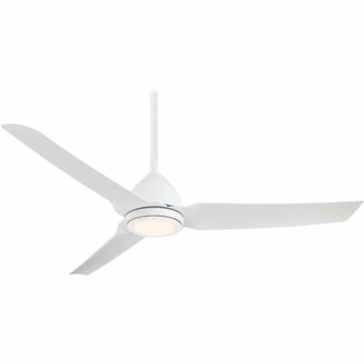 Minka Aire F753L-WHF Java 54'' LED Indoor/Outdoor Flat White Ceiling Fan + Remote