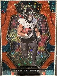 2022 Panini Select Football Red Disco Prizm Travis Etienne Jr. #147