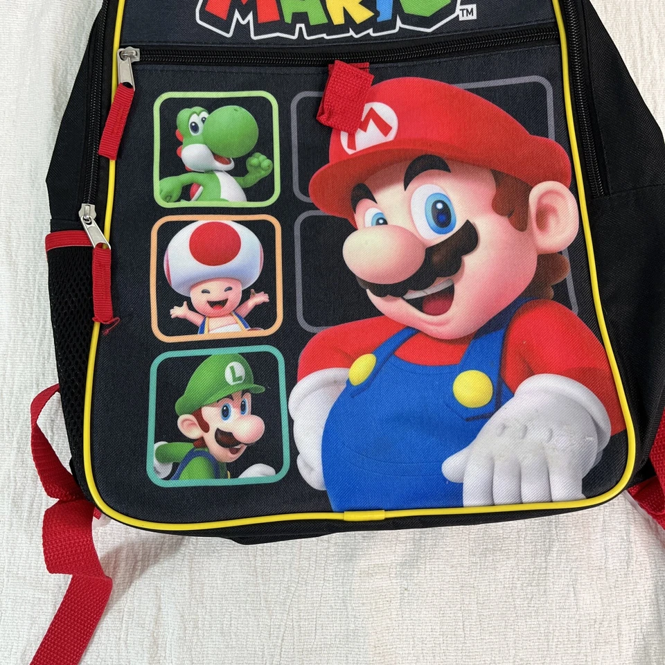 Большой рюкзак Nintendo Super Mario Bros для мальчиков 16 дюймов школьная жаба Луиджи Йоши Боузер - Изображение 3 из 4