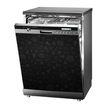 Pellicola adesiva sticker per lavastoviglie lavastoviglie pizza italy cibo