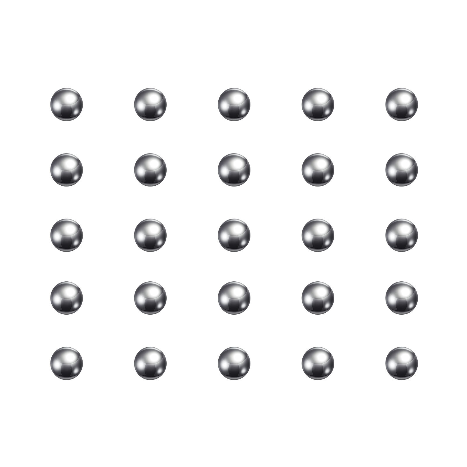 300pcs Precision Balls 2.5mm Diameter G10 Chrome Steel Ball for Bearings, Silver