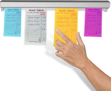 16 Inch Aluminum Ticket Holder – 40CM Wall Mounted Ticket Rack Bill Orders Displ