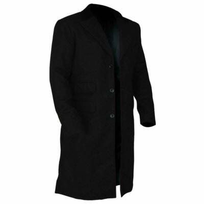 Manteau Long Style Thomas Shelby Peaky Blinders - En Laine Noire - Coupe Trench-coat Pour Homme - Look Rétro Et élégant