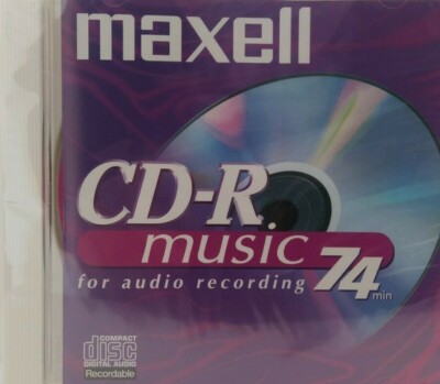 Maxell CD-R74 CD-R74MU Audio Musik 74 Minuten CD-R leere beschreibbare Disc - Neu