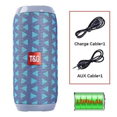 Enceinte Bluetooth portable TG117 Sans fil Caisson basse 10W Étanche bleu ciel - Photo 1/4