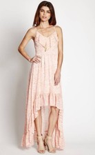 NWT GUESS Women's Sleeveless Pink Chameleon Camouflage High-Low Maxi Dress Xs