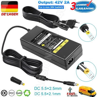 MARKENLOS 42V 2A E-bike Ladegerät DC für 36V Li-ion Batterie Elektrisches Fahrrad