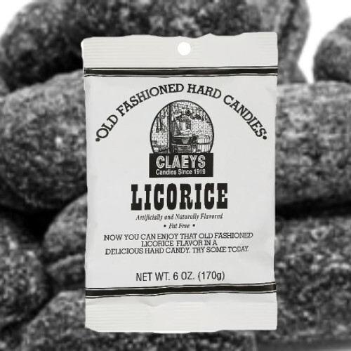 Claeys Old Fashioned Licorice Hard Candy 6 oz