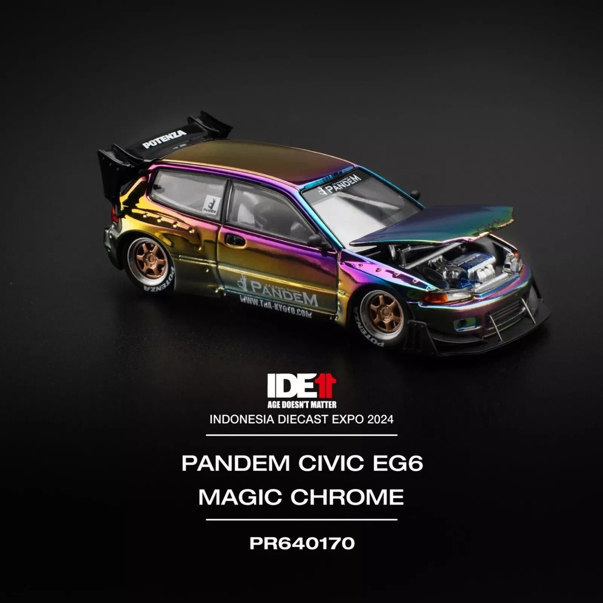 Pop Race Honda Civic Pandem EG6 Magic Chrome Indonesia Expo IDE