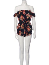 Flynn Skye extra small romper, navy blue, and floral with pockets