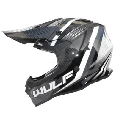 Wulfsport Adults Iconic Motocross Helmet Motorcross Off Road MX ATV Quad Black
