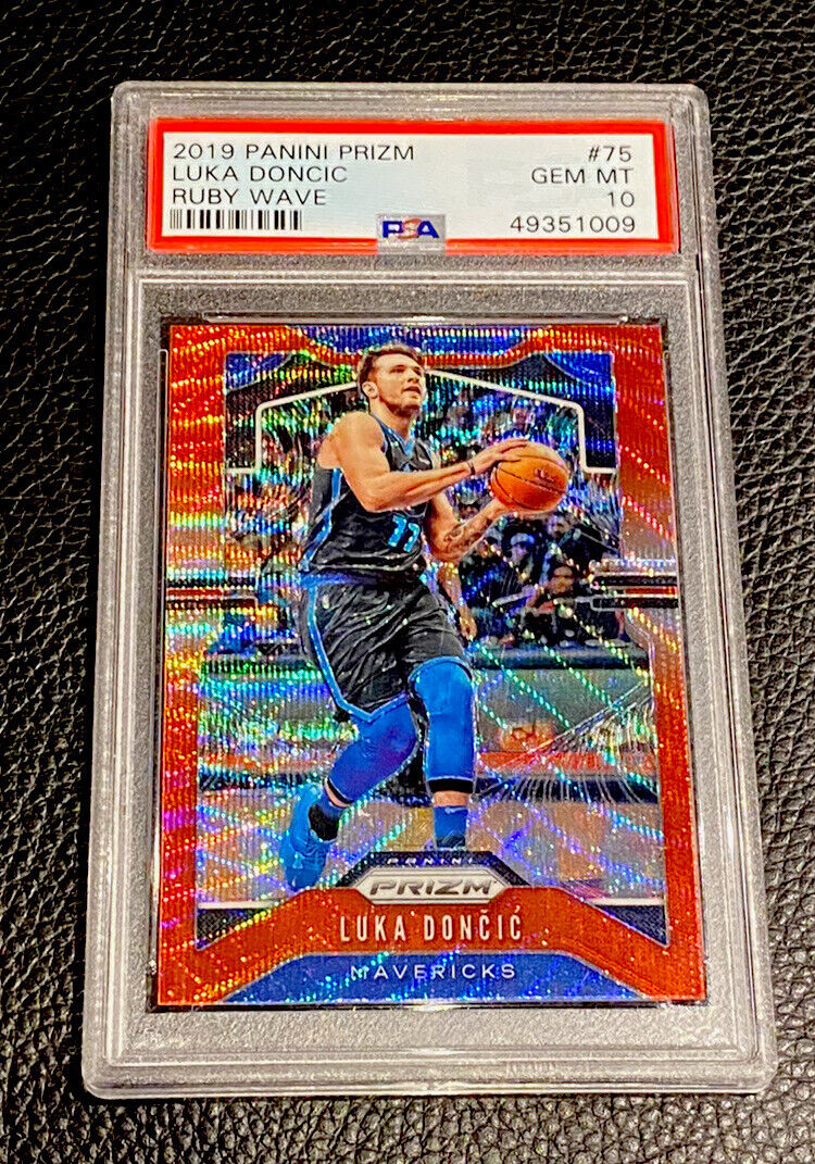 2019-20 Panini Prizm LUKA DONCIC Ruby Wave Prizm PSA 10 Gem 2019-20 Panini Prizm LUKA DONCIC Ruby Wave Prizm PSA 10 Gem