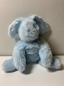stuffed blue bunny