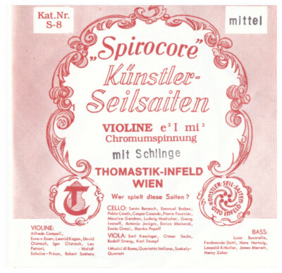 Saite Thomastik Spirocore Violine E-Mittel-mit Schlinge 4/4