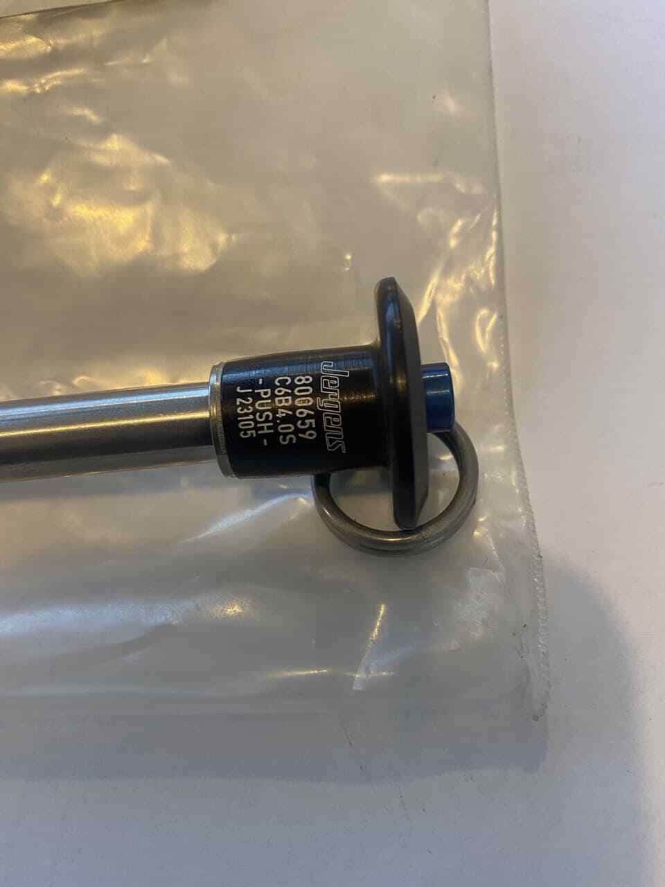 Jergens 800659 3/8"x4" Stainless Steel Button Handle KWIKLOK QRPin