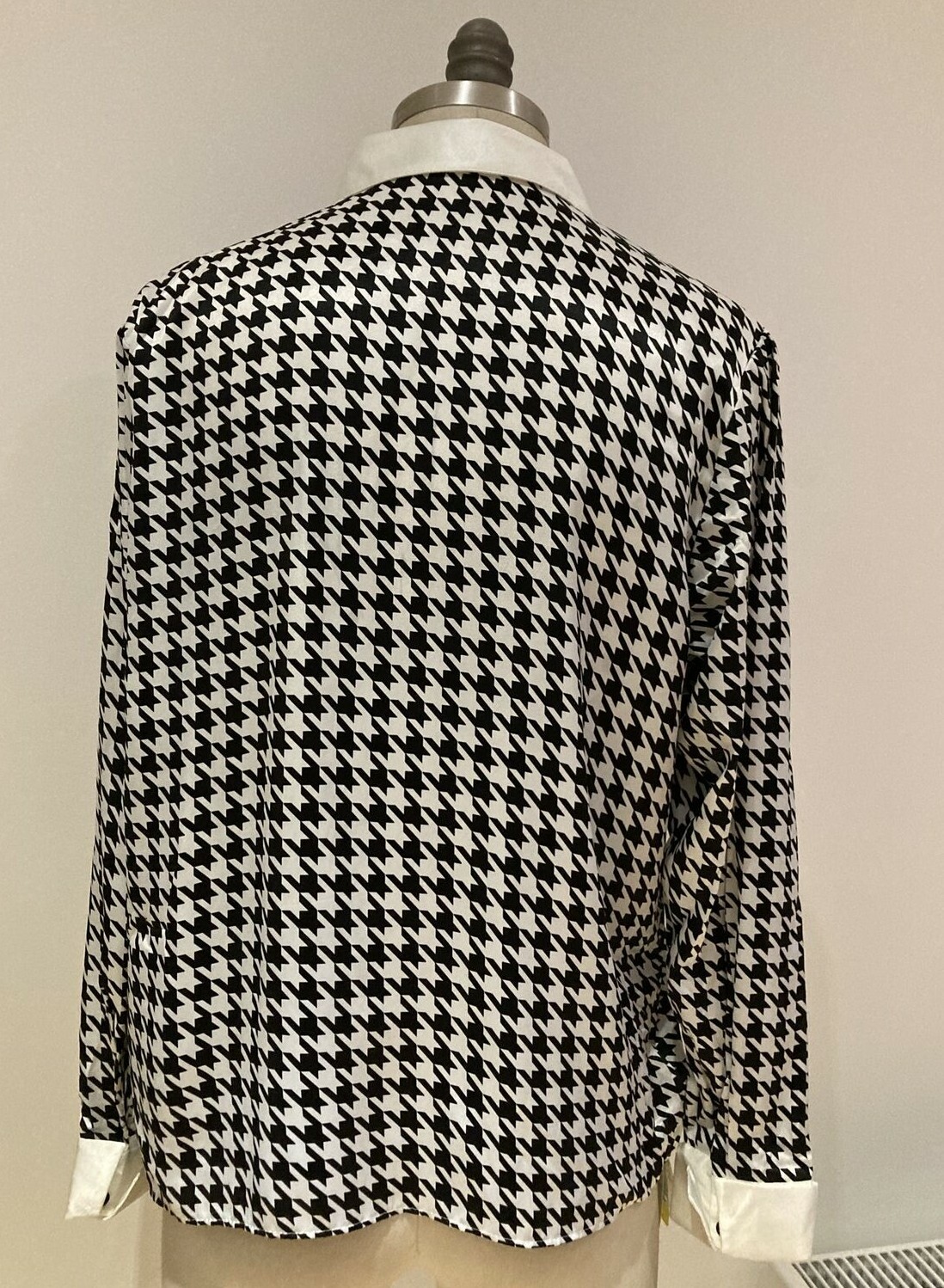 Vintage1980s Black/White M & S Blouse/Shirt, Size 34" Bust, BNWT £19.99 RRP 3