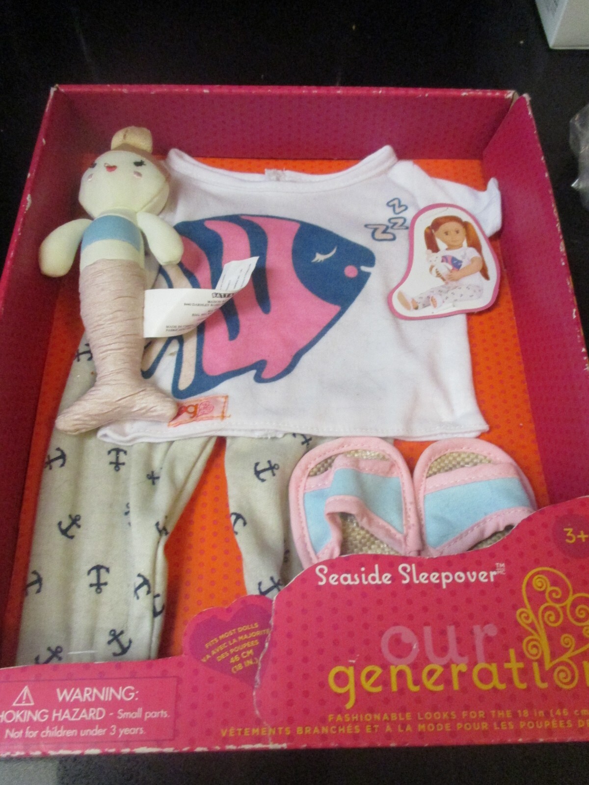 OUR GENERATION 18" DOLL CLOTHESNRFPSEASIDE SLEEPOVER eBay