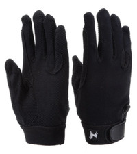 New! Black COTTON PIMPLE GLOVES w/ Rubberized grips on palms & fingers  4 SIZES!