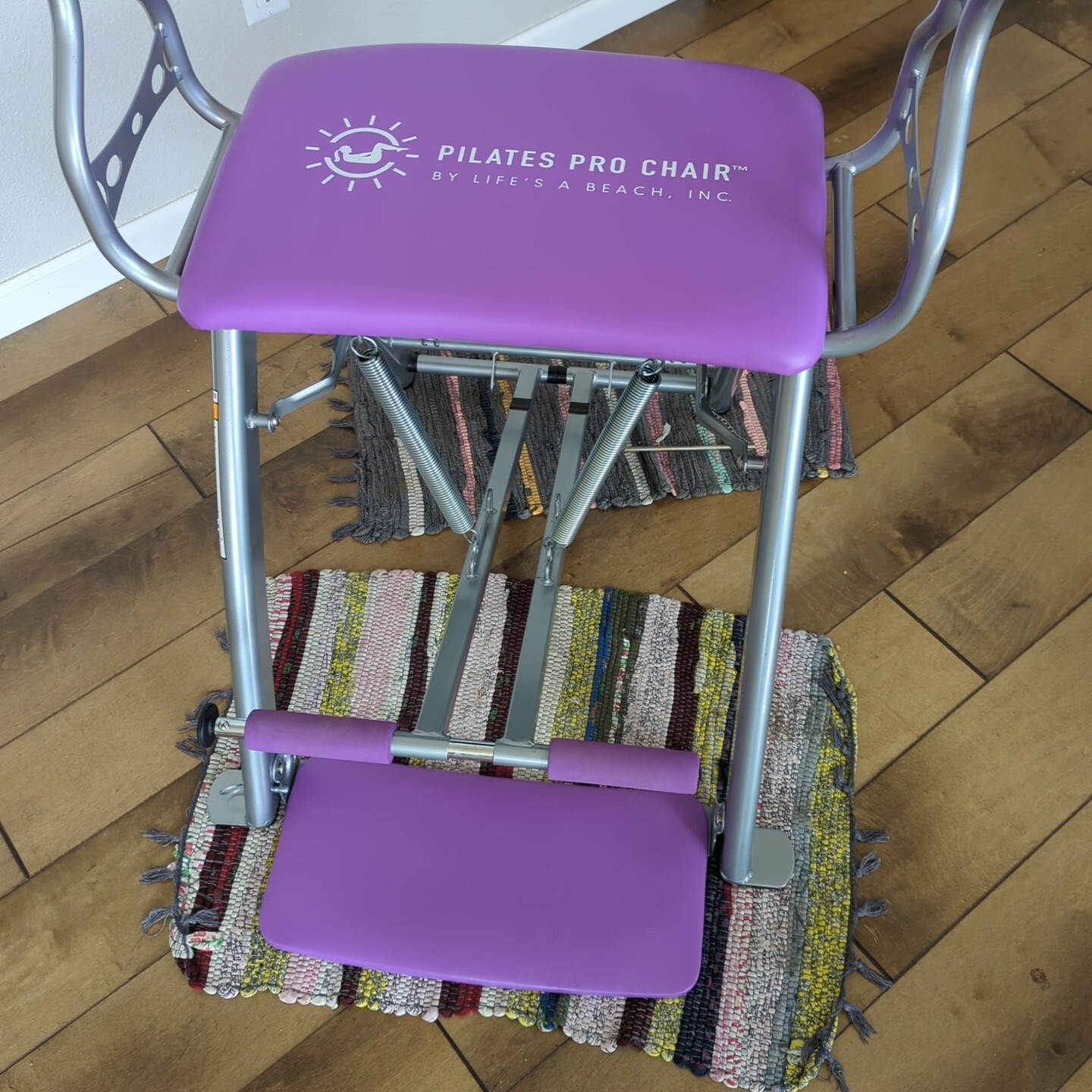 Life's A Beach Pilates Pro Chair Workout Exercise Machine Lavender eBay