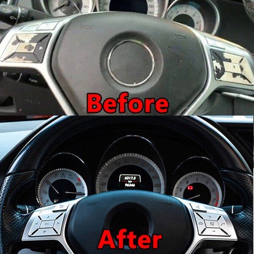For Mercedes Benz C Class W204 2011~2013 Steering Wheel Button Switch Trim Cover - Picture 2 of 11