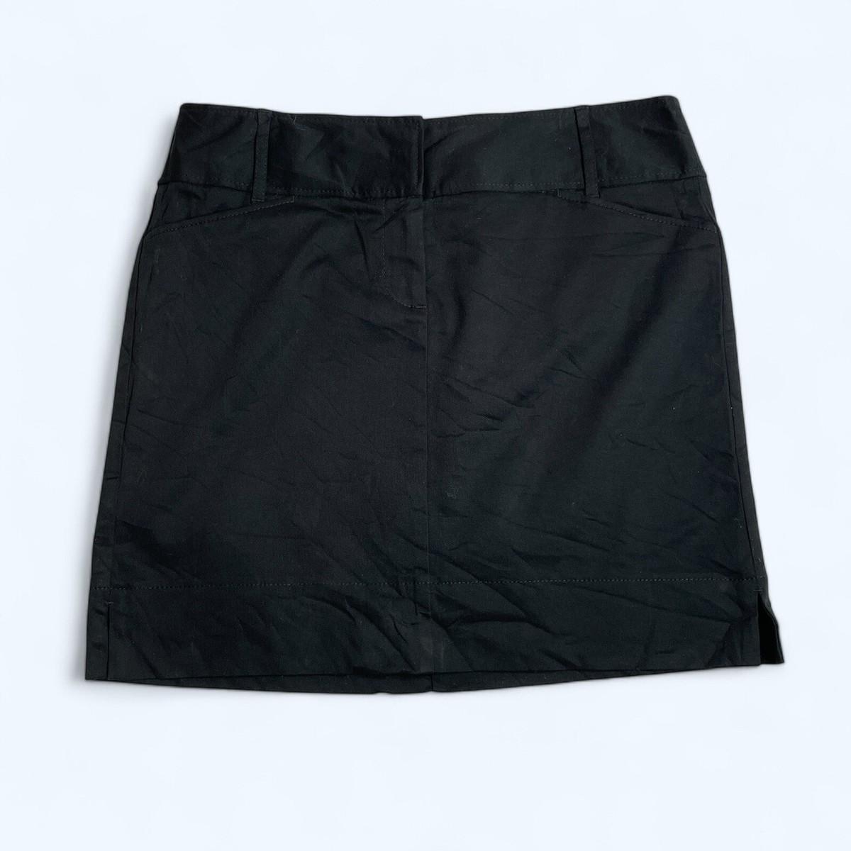 Ann Taylor Loft Petite Black Mini Womens Skirt Size 12 Mid Rise