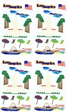 Mrs Grossman's Scrapbook Stickers LOS ANGELES CA Santa Monica Pier Surf 4 Sheets