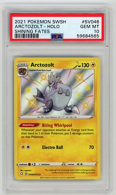 PSA10 マインツ　SR FOIL Pokemon Card Arctozolt SV046/SV122 Holo Shining Fates PSA 10