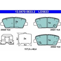 ATE 13.0470-5633.2 Bremsbelagsatz FüR Hyundai KIA Sorento Santa FE Grand FE XM