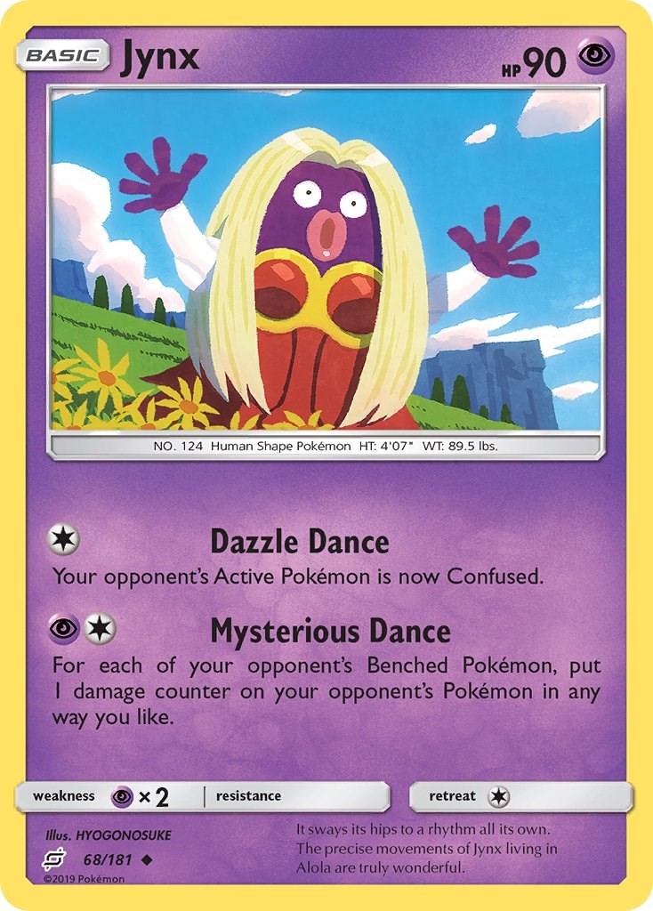 Jynx (68/181) Uncommon NM SM9 SM - Team Up Pokemon TCG