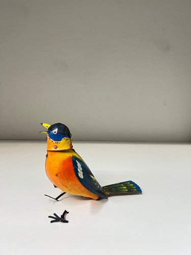 Vintage Soviet 1960s Tin Toy Singing Bird USSR Mechanical Wind Up TOY - Picture 3 of 17