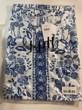 J. Jill Women's Printed Shift Dress Color: White Whimsical Tote NEW!