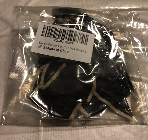 Black With Gold Trim Bow Rear view Mirror Decoration - Bild 2 von 3