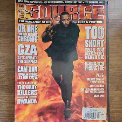 The Source Magazine Aug 1999 #119 DR. DRE Gza Cam'ron Omar Epps HIP-HOP VTG OOP