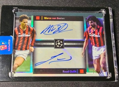 Marco Van Basten Ruud Gullit Dual Auto /25 2024-25 Topps Museum UCC