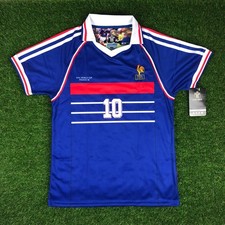Francia, Men s Retro Soccer Jersey, 1998 Zidane 10 Tallaje Grande 